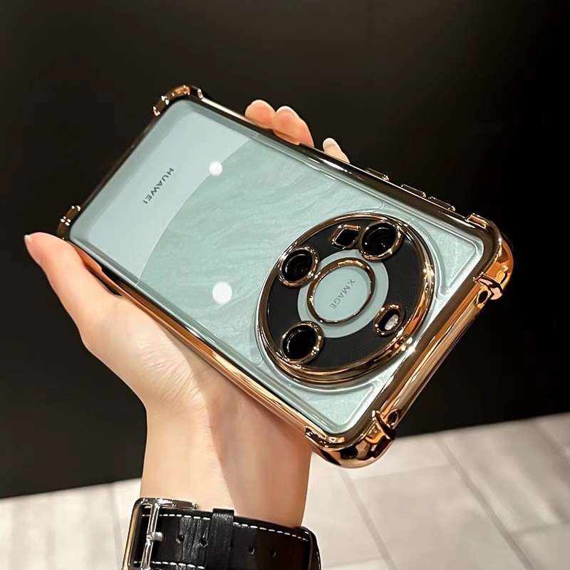 Transfronterizo aplicable Huawei P90PROMAX caja de teléfono móvil galvanizado cuatro ángulos a prueba de caídas MATE80 lente de película suave a prueba de caídas image 11