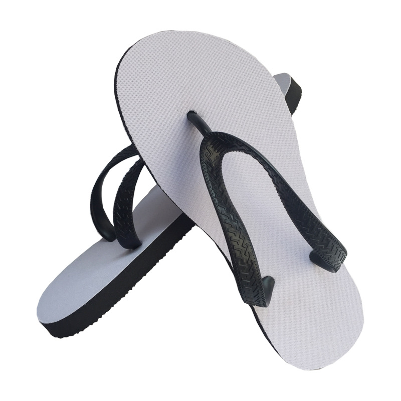 Venta caliente transfronteriza playa en blanco chanclas de transferencia de calor goma blanca tabla de cortar diy zapatillas creativas zapatillas de pareja