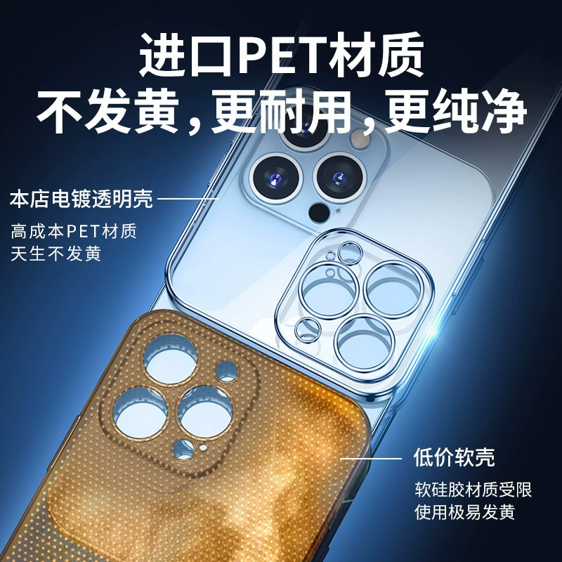 Phone Case (Apple) iPhone 15 Series, TPU Protective Case with Electroplated Camera Film, Slim