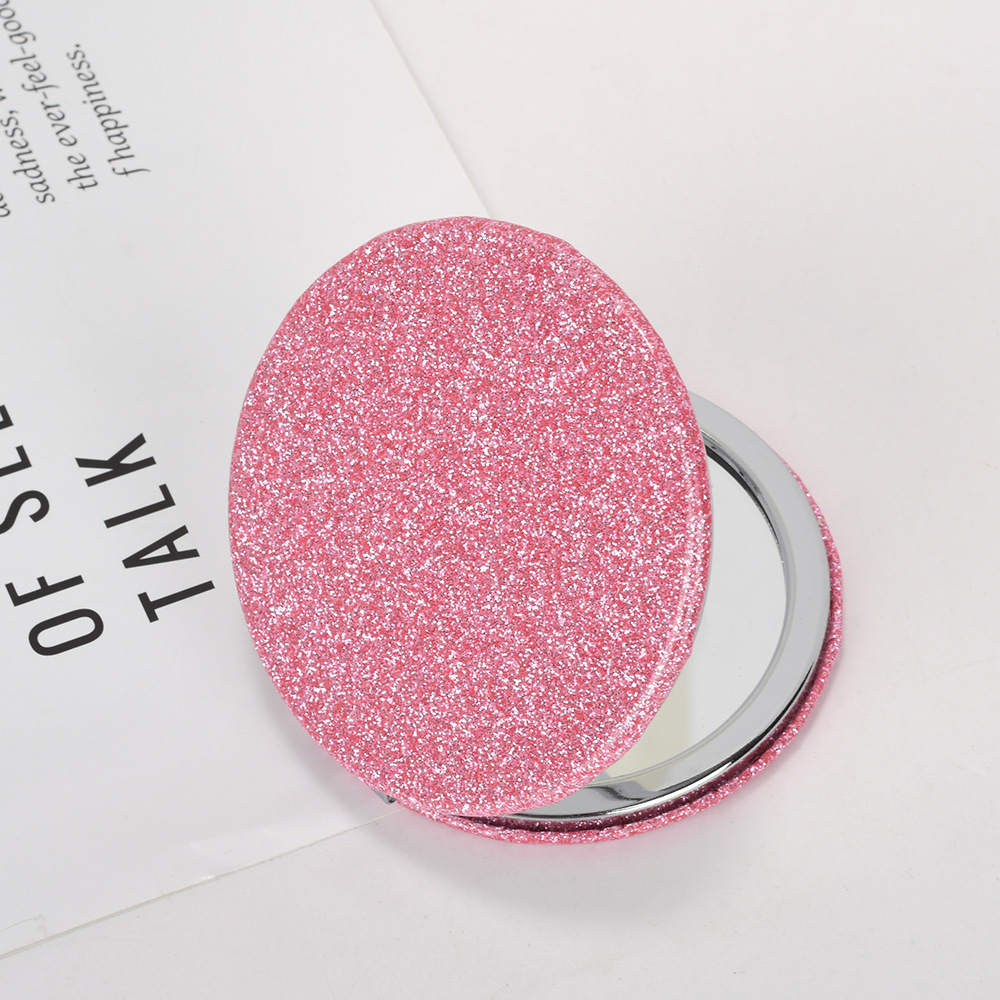 Espejo pequeño de amor de alto valor con mini dormitorio de estudiante espejo plegable de doble cara espejo de maquillaje portátil redondo