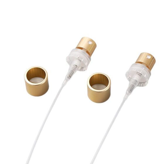Factory 15 teeth anodized aluminum spray nozzle plastic card fine mist perfume pressure pump head cosmetics skin care products spray head