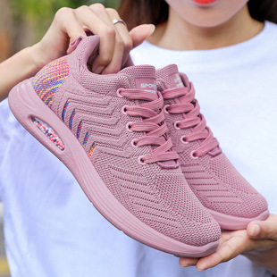 Shoes for Women 2025 New Polyurethane Air Cushion Sports Shoes Women's Fashion Trbottomy Women's Shoes Flywoven Soft Sole Foreign Trade Women's Shoes