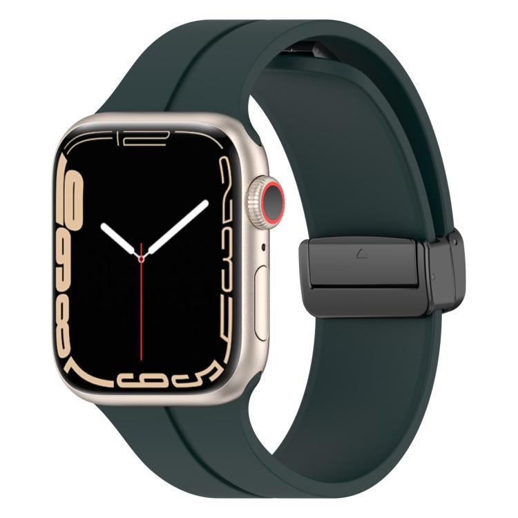 xDfind pulsera de silicona de hebilla de succión de color sólido para Apple Watch 42mm / 41mm / 40mm / 38mm / Ap
