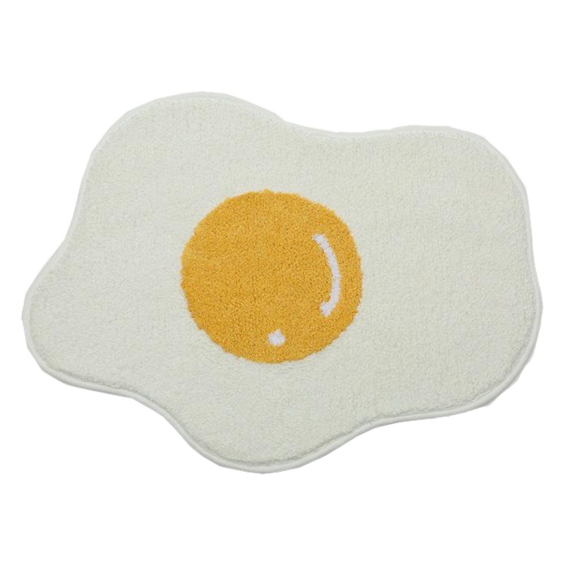 Alfombra de dibujos animados huevo escalfado estera del piso de los niños estera de la puerta baño Baño huevo transfronterizo Amazon puerta del hogar