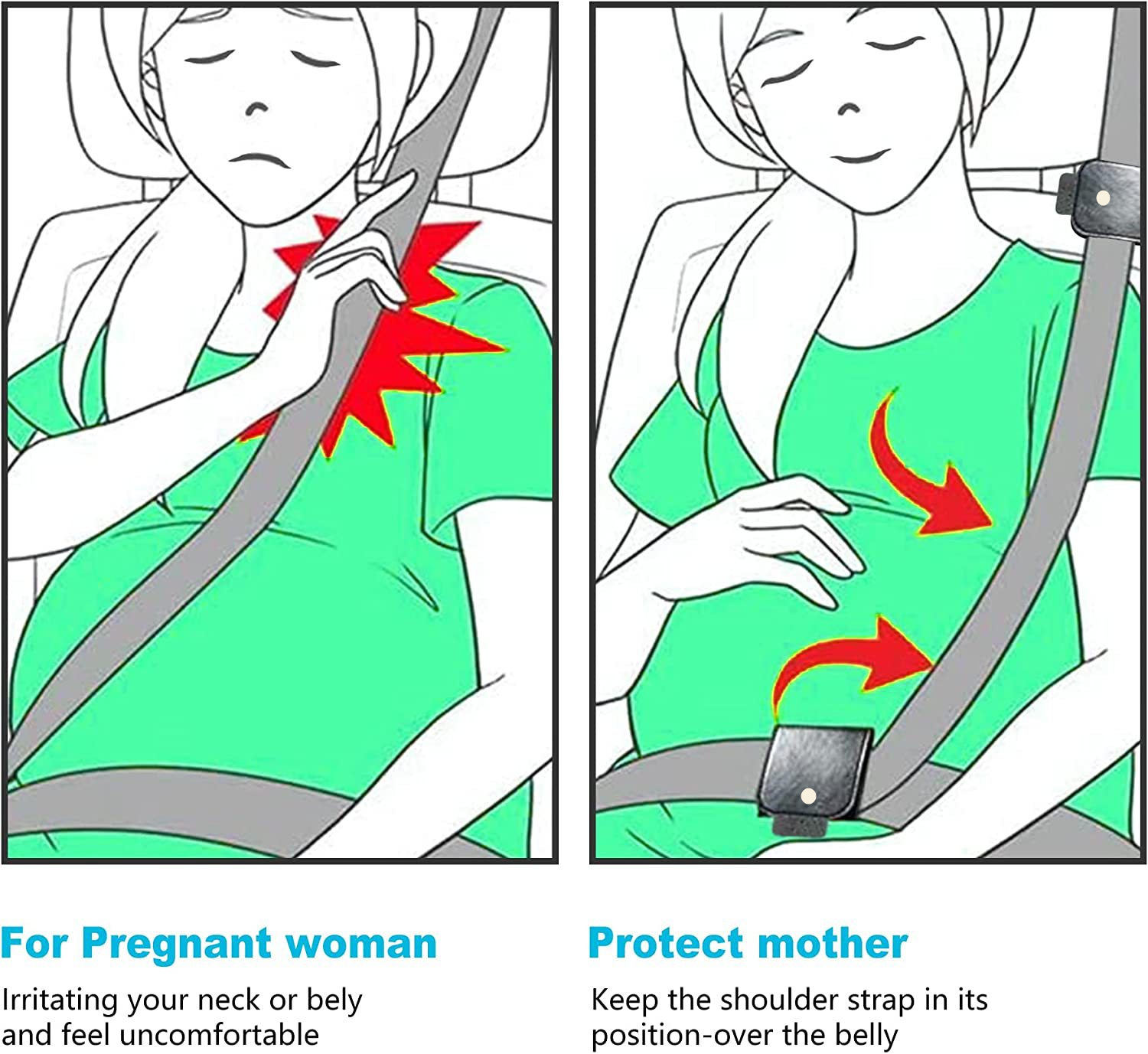 General Motors Seat Belt Shoulder Pad Baby Carriage with Protective Cover Adult Backpack Shoulder Pad Anti-Leg Neck Adjuster