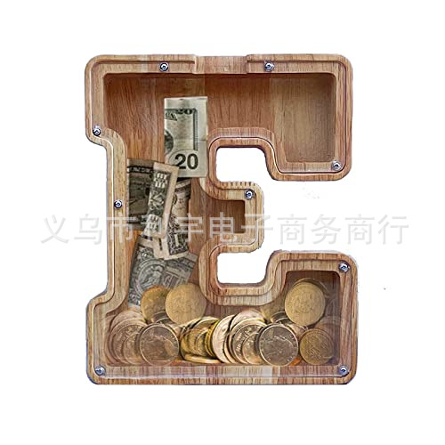 Los fabricantes suministran nuevas huchas de letras inglesas de madera grandes transfronterizas, huchas de vidrio transparente, logotipos imprimibles