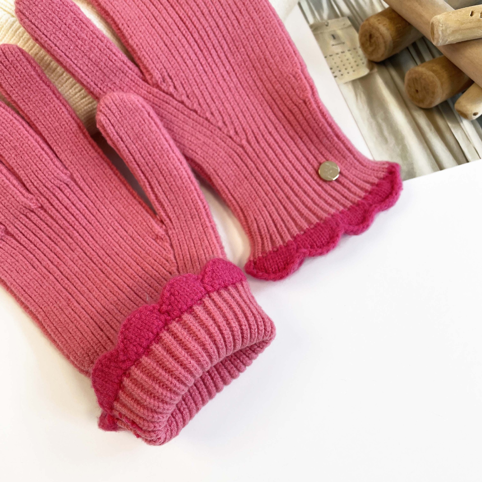 Gestrickte Handschuhe Für Damen Warme Winter-wollhandschuhe_voghion.com