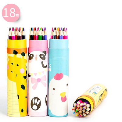 Color pencil 18 colour children painting Graffiti Color pen baby paint brush Basics Painted wood prize Stationery