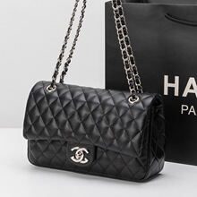 香奈尔CF经典菱格链条百搭真皮单肩斜挎包小香风包包高级质感女包