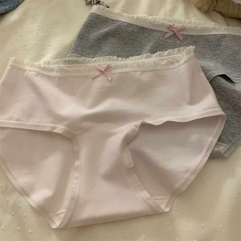 "Don't be anxious" 7A lengthened and widened cotton crotch girls' underwear mid-waist ladies soft girls' briefs new