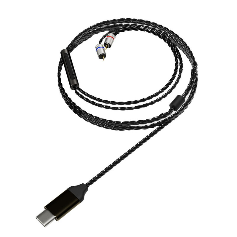 CCA JT2数字解码4股100芯线控无氧铜0.75双针Type-c插口编制线材|undefined