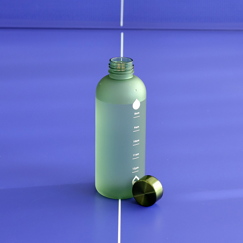 Taza de plástico de color sólido simple y de alto nivel, taza de agua espacial de gran capacidad, taza de agua esmerilada de alta calidad