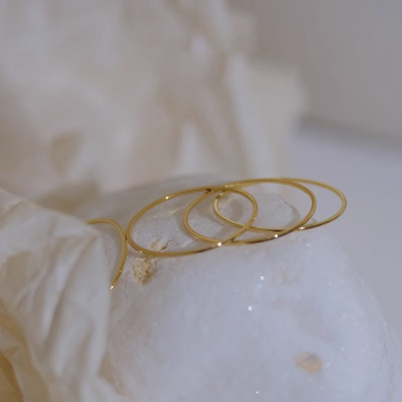 0.5mm super thin non-fading cold style ring female simple exquisite personality advanced tail ring joint ring index finger ring