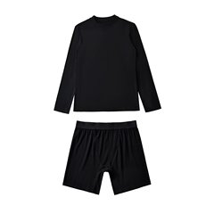 Tシャツ半ズボンセット春夏純色モーデール快適丸首長袖ゆったりレジャー日常生活運動服女性