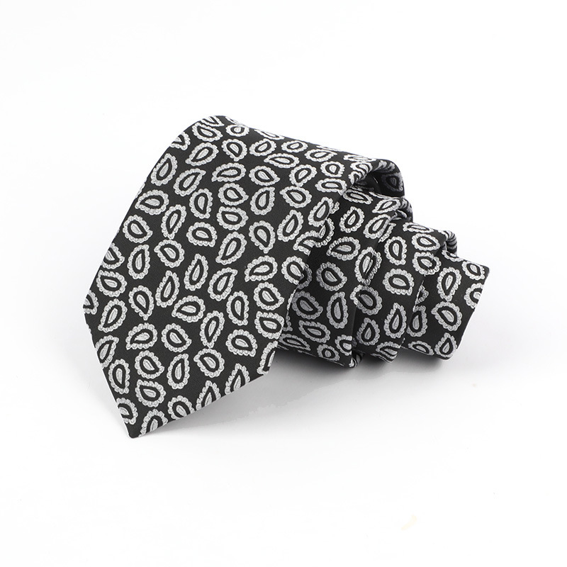 Corbata de hombre jacquard bordado 8CM poliéster seda corbata tejida hombre sentido superior l corbata logo diseño y producción