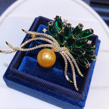 欧美时尚潮气质精美女士别针微镶锆石胸针宴会装扮西装礼服胸扣