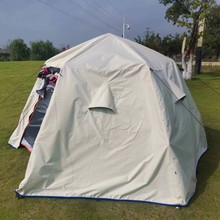 大小帐篷外帐雨罩顶盖罩布户外露营水棚布外套黑胶保暖遮阳布