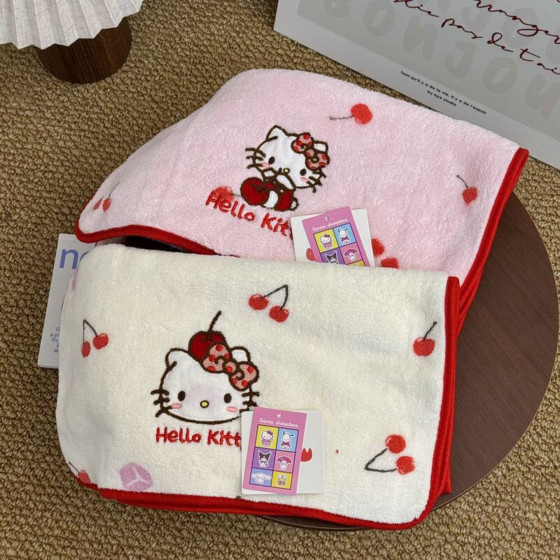 Authentic Hellokitty Towel, Soft and Skin-Friendly, Absorbent, Quick-Drying Headscarf, Cute Face Towel for Women