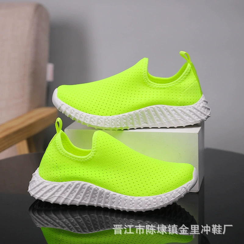 Новинки зарубежной детской обуви, лёгкие и дышащие детские сетчатые кроссовки, средний и крупный размер, детская повседневная обувь, девочки кроссовки