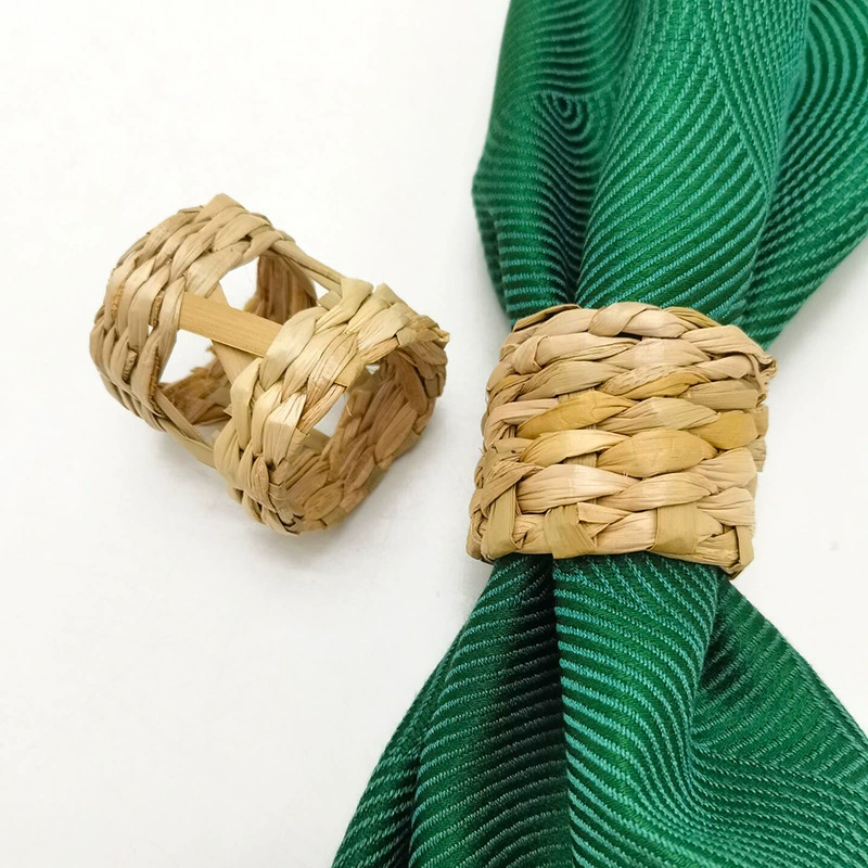 Straw woven paper napkins