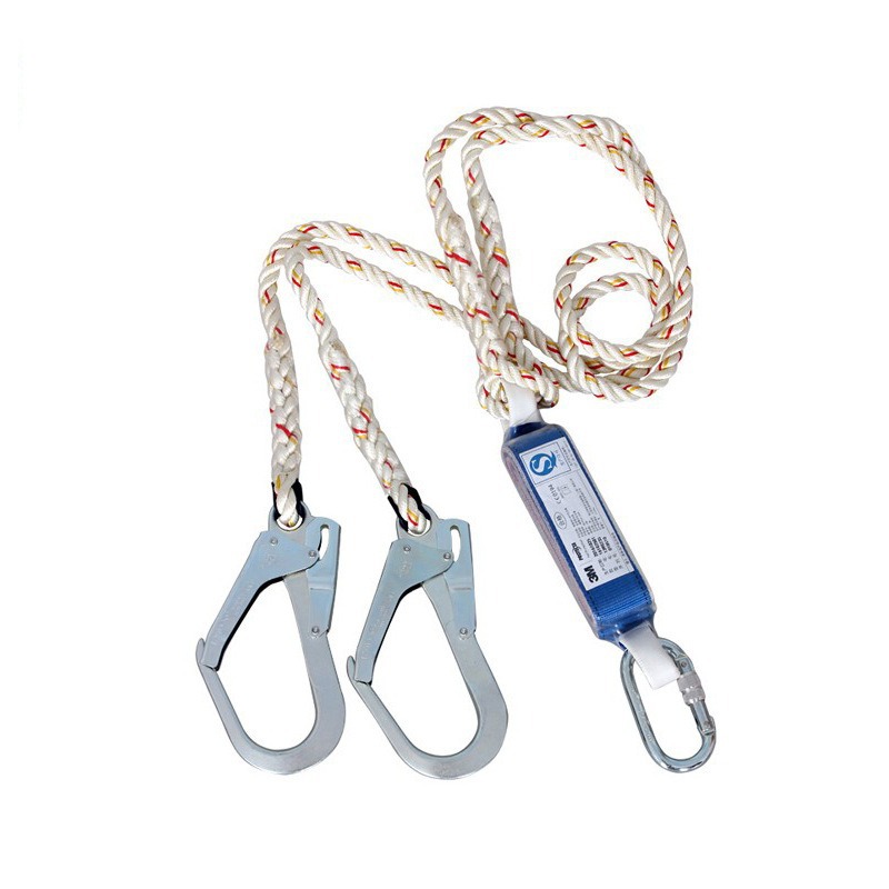 正品3M 1390019保泰特双钩安全绳 防坠落连接螺纹锁减震绳1.2米长