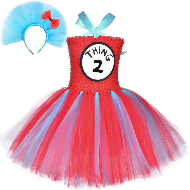 THING1 THING2 子供用コスプレ服女の子メッシュプリンセススカートチュチュスカートヨーロッパとアメリカのドレス|undefined