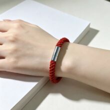 欧美跨境时尚合金扣手工编织线绳手链手串饰品女儿童
