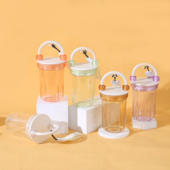 Factory-direct supply outdoor sports water bottle with drawstring, student anti-scald, anti-drop cup, high-temperature resistant office coffee cup