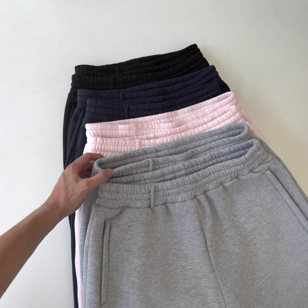 Elastic Casual Shorts Trendy Brand Embroidered Small Label Men And Women Summer Street Loose Shorts_voghion.com