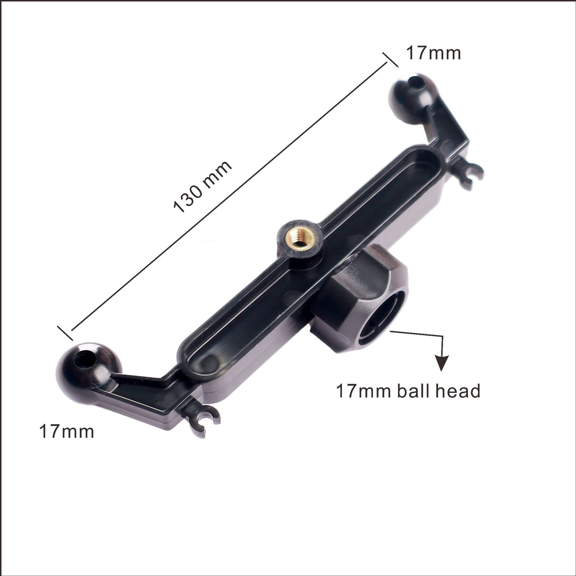 Improved version, extended with 1/4 female screw hole, one-two double ball head …