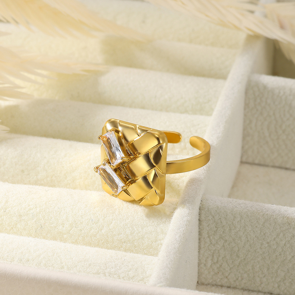 10g Weight 0.03µm-0.05µm Gold Plating Thickness PVD Coated Gold Plating Process Real Gold Plated Plating Material Artificial Diamond Inlay Material Open Rings Classification 1 Piece Quantity Casual, Daily Occasion 304 Stainless Steel Material Geometric Pattern All Seasons Season Unisex Gender IG Style, Elegant, Retro, Classic Style Style Waterproof Non Tarnish, Plating Craft PVD Coated Real Gold Plated Geometric 304 Stainless Steel IG Style Elegant Retro Waterproof Non Tarnish Open Rings 21