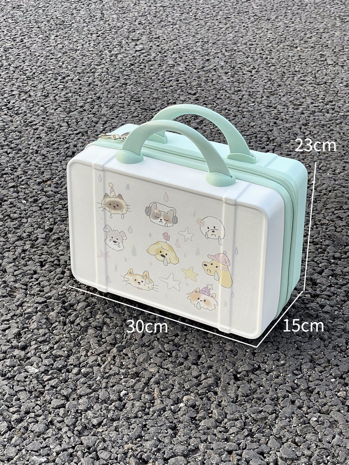 Original de 14 pulgadas maleta de mano maquillaje regalo de mano caja de boda pequeña mini caja puede imprimir logotipo