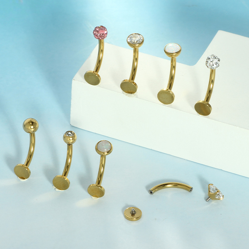 Pointed titanium steel lip stud product view