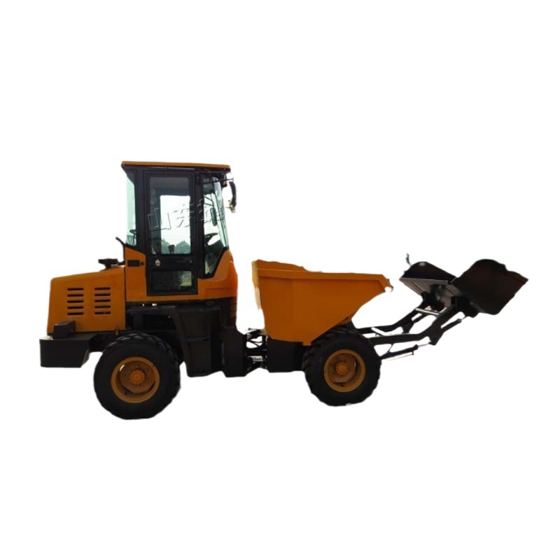 Camión volquete de carga automática pequeño equipo de carga hidráulica sitio estrecho camión de descarga giratorio de 180 grados