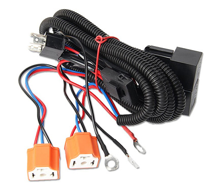 Luz de niebla del coche LED techo proyector Luz de tira un arrastre dos/un arnés de cableado conjunto de cables de luz de trabajo interruptor de control remoto