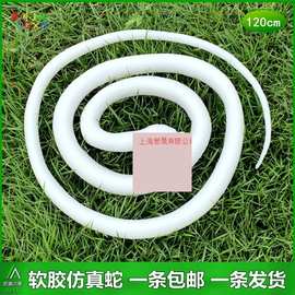 大号仿真蛇软胶蛇儿童玩具蛇青蛇小白蛇传道具吓人假蛇橡胶静态动
