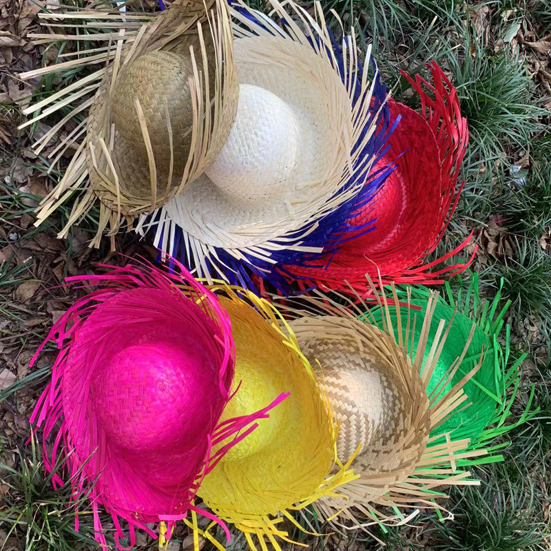 Spot beach decorative sunscreen hat chicken coop Kwai straw hat loose side straw hat hand woven Easter straw hat