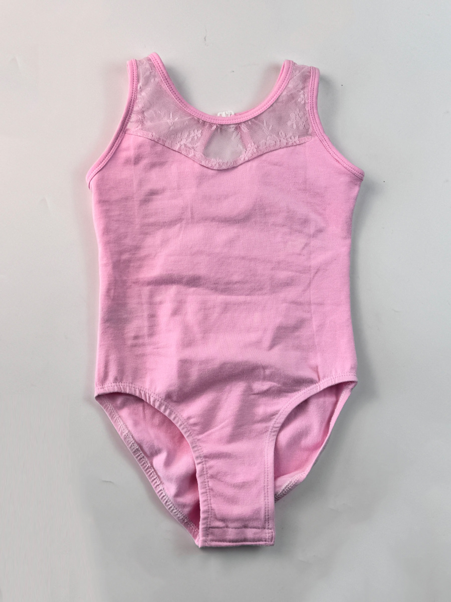 Ropa de baile de niñas al por mayor ropa de gimnasia infantil corte de mangas de ropa de ejercicio