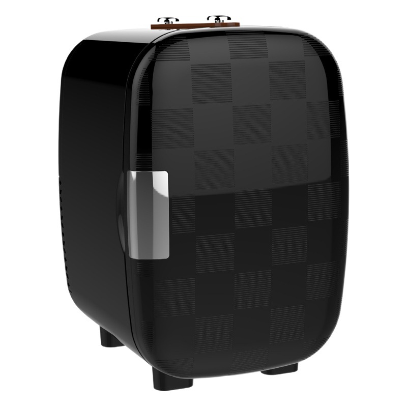 Nuevo 6L refrigerador del coche al aire libre portátil diamante a cuadros mudo mini refrigerador coche hogar de doble uso dormitorio mini refrigerador