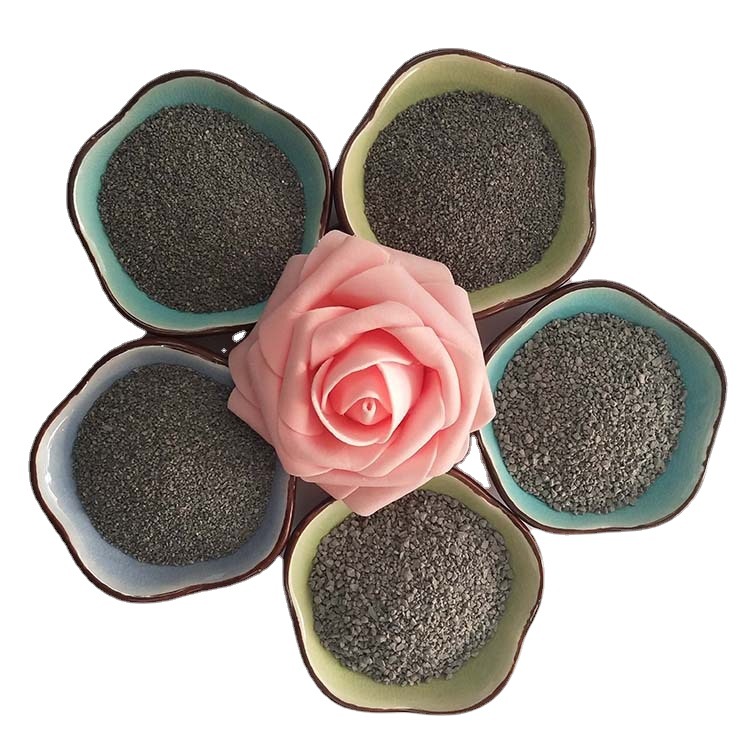 晨淋供应灰色金刚砂 10-20目 20-40目 喷砂除锈桥梁使用金刚砂