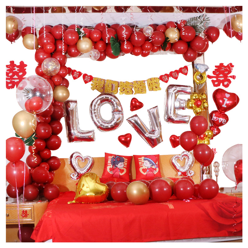 Traje de globo de boda decoración de la habitación de la boda propuesta de boda festivo suministros de boda al por mayor fiesta de la boda
