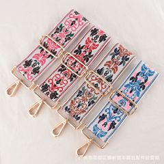 国境を越えた新しいカラー民族風ジャカードバッグの広い肩ベルトの女性のアクセサリーの肩が斜めになって長い肩ベルトに取って代わる
