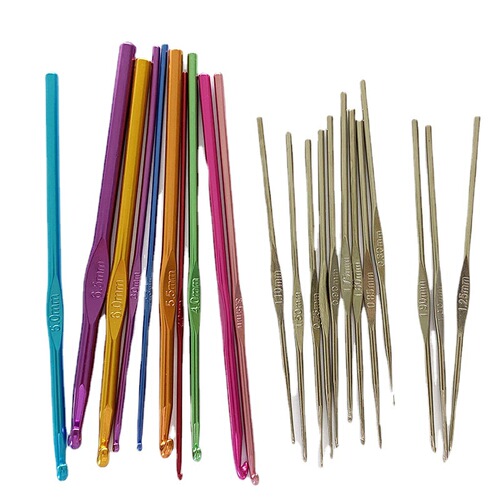 Factory Direct Supply 100-Piece Crochet Kit DIY Sweater Knitting Tools Colorful Aluminum Crochet Multi-Tool Set