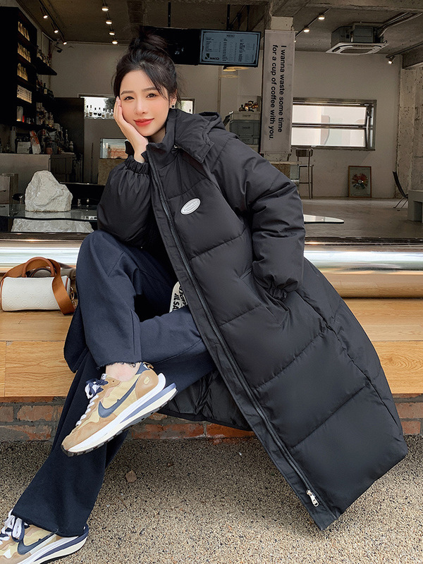 羽绒棉服女加厚冬季宽松长款新款棉衣韩版棉袄过膝中长款百搭外套|undefined