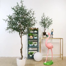 仿真橄欖樹盆栽 北歐ins大型客廳店面裝飾綠植假樹盆景室內盆栽