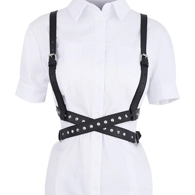 Punk personality camisole straps belt Shackles Leather Belt Integrated straps Leatherwear Exorcism Girdle