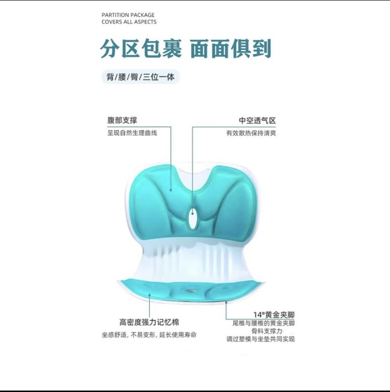 人間工学腰保護クッション椅子オフィスステーション久座神器腰支持背もたれクッション一体|undefined