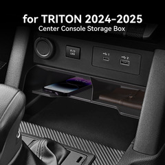 适用24-25款三菱Triton/L200中控储物盒车载置物收纳汽车用品改装