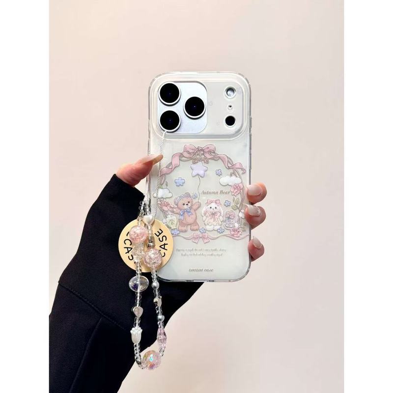 ins风可爱小熊免子IMD双层印花手机壳适用iPhone1716151413保护壳|undefined