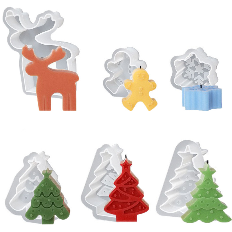 スノーフレークヘラジカの香りのキャンドル樹脂シリコーン型クリスマス接着剤 diy クリスマスツリー石膏装飾品卸売|undefined